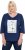 Ulla Popken Decorative Plant 3/4 Sleeve T-Shirt Ink Blue - Печатни тениски за жени - 