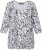 Ulla Popken Number Print 3/4 Sleeve Tee Snow White - Печатни тениски за жени - 