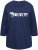 Ulla Popken Queens 3/4 Sleeve Graphic Tee Ink Blue - Печатни тениски за жени - 
