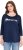 Ulla Popken Queens 3/4 Sleeve Graphic Tee Ink Blue - Печатни тениски за жени - 