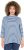 Ulla Popken Striped 3/4 Sleeve Turtleneck Tee Light Blue - Печатни тениски за жени - 
