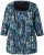 Ulla Popken Graphic Print Square Neck Tee Black - Печатни тениски за жени - 