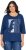 Ulla Popken Inspirational Graphic Lettering 3/4 Sleeve Tee Dark Blue - Печатни тениски за жени - 