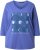 Ulla Popken Meet Me In The Moonlight 3/4 Sleeve Graphic Tee Atlantic Blue - Печатни тениски за жени - 