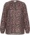 Kaffe Curve Belle Blouse Pink Black Graphic Flower - Блузи - 