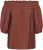 Kaffe Curve Neela Off-Shoulder Blouse Henna Brown - Блузи и туники - 