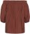 Kaffe Curve Neela Off-Shoulder Blouse Henna Brown - Блузи и туники - 