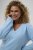 Kaffe Curve Jilanda V-Neck Pullover Blue - Пуловери и Трикотаж - 