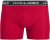 Jack & Jones Hector Solid Trunks 3-Pack Navy/Red/Grey - Боксерки - мъжки боксерки големи размери