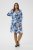 Kaffe Curve Aliana Dress Blue Flower Animal - Миди рокли - 