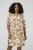 Kaffe Curve Marla Dress Oak Chalk Leaf - Миди рокли - Дамски миди рокли в големи размери