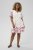 Kaffe Curve Rosa Mini Dress White Rose Border Flower - Мини рокли - 
