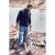 JP1880 Cardigan Knitted with Zipper Navy TALL - МЪЖКО ОБЛЕКЛО MT-6XLT - дрехи за високи мъже