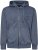 Kam Jeans 7082 Garment DYE with Zipper Hoodie Vintage Indigo - Суичъри & cуичъри с качулка - мъжки суичъри големи размери