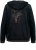 Ulla Popken Tulip Line Print Velour Zip Hoodie Black - Суичъри & cуичъри с качулка - 