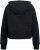 Ulla Popken Ribbed Inset Zip Collar Hoodie Black - Суичъри & cуичъри с качулка - 
