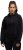 Ulla Popken Ribbed Inset Zip Collar Hoodie Black - Суичъри & cуичъри с качулка - 