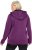 Ulla Popken Sweater Knit Fleece Hoodie Aubergine - Суичъри & cуичъри с качулка - 