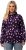 Ulla Popken Floral Print Drawstring Collar Hoodie Black - Суичъри & cуичъри с качулка - 