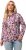 Ulla Popken Floral Print Drawstring Collar Hoodie Vanilla - Суичъри & cуичъри с качулка - 