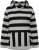 Ulla Popken Mixed Stripe Long Sleeve Hoodie Black - Суичъри & cуичъри с качулка - 