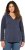 Ulla Popken Open Edged Long Sleeve V-Neck Hoodie Navy - Суичъри & cуичъри с качулка - 