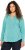 Ulla Popken Open Edged Long Sleeve V-Neck Hoodie Mint Green - Суичъри & cуичъри с качулка - 