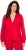 Ulla Popken Plunge Neck Long Sleeve Hoodie Salsa Red - Суичъри & cуичъри с качулка - 