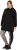 Ulla Popken Longline Lace Up Hoodie Black - Суичъри & cуичъри с качулка - 