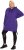 Ulla Popken Longline Lace Up Hoodie Purple - Суичъри & cуичъри с качулка - 