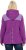 Ulla Popken Waffle Pique Contrast Color Hoodie Dark Purple - Суичъри & cуичъри с качулка - 