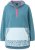 Ulla Popken Floral Detail Fleece Hoodie Ice Green - Суичъри & cуичъри с качулка - 