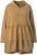 Ulla Popken Tiered Flounce Panel Zip Up Hoodie Mocha Brown - Суичъри & cуичъри с качулка - 