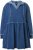 Ulla Popken Indigo Dyed Flounce Panel Hoodie Blue - Суичъри & cуичъри с качулка - 