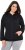 Ulla Popken Eyelet Embroidered Zip-Up Hoodie Black - Суичъри & cуичъри с качулка - 