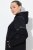 Ulla Popken Mix Fabric Reflective Trim Zip Hoodie Black - Суичъри & cуичъри с качулка - Уютни суитшърти, суичъри и плетива