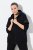 Ulla Popken Mix Fabric Reflective Trim Zip Hoodie Black - Суичъри & cуичъри с качулка - Уютни суитшърти, суичъри и плетива