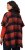 Ulla Popken Oversized Plaid Wing Collar Poncho Red Orange - Якета - 