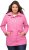 Ulla Popken HYPRAR Striped Triple Function Jacket Fuchsia Pink - Якета - 