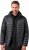 JAY-PI Lightly Quilted Jacket with a Hoodie Black - Якета - мъжки якета големи размери
