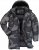 JP1880 Quilted Parka with Camouflage Drawstring Waist Black - Якета - мъжки якета големи размери
