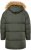 JP1880 Quilted Parka Lightweight and Warm with Faux Fur Hood Dark Green - Якета - мъжки якета големи размери