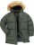 JP1880 Quilted Parka Lightweight and Warm with Faux Fur Hood Dark Green - Якета - мъжки якета големи размери