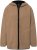 Ulla Popken Long Sleeve Hooded Teddy Jacket Putty - Якета - 