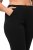 Ulla Popken Bootcut Elastic Waist Cotton French Terry Sport Pants Black - Ulla Popken - Ulla Popken макси дрехи
