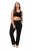 Ulla Popken Bootcut Elastic Waist Cotton French Terry Sport Pants Black - Ulla Popken - Ulla Popken макси дрехи