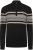 Kam Jeans 93 Stripe 1/4 Zipper Knitted Sweater Black - Суичъри & cуичъри с качулка - мъжки суичъри големи размери