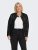 Only Carmakoma Robber Leather Jacket Black - Кожени якета - 