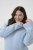Kaffe Curve Jina Knit Pullover Powder Blue Melange - Плетени пуловери - 