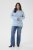 Kaffe Curve Jina Knit Pullover Powder Blue Melange - Плетени пуловери - 